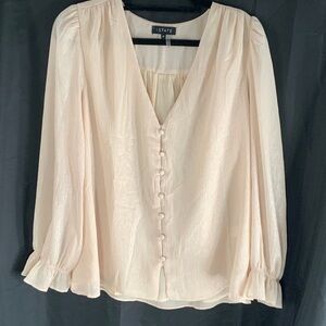 1. State Ivory Button-Front Blouse